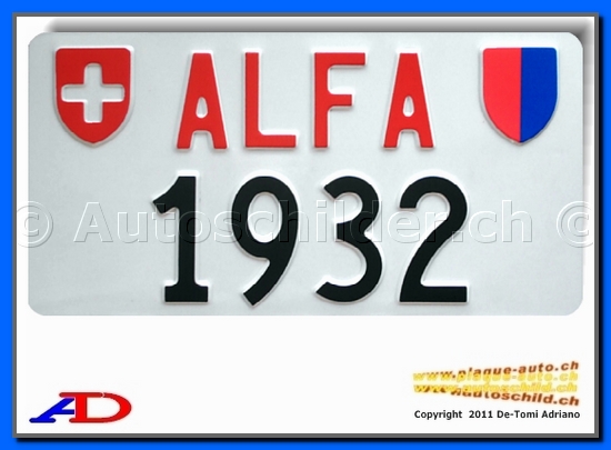 -Plaque arrire blanche 160x300 mm  "texte couleur 55/70mm" SPE.