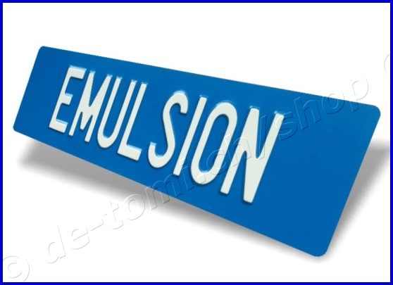 Plaque arrire bleue 110x500 mm "texte couleur 70mm"