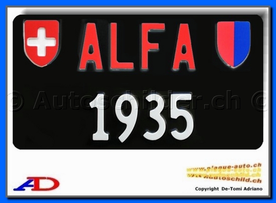 Plaque arrire noire 160x300 mm  "texte couleur 55/55mm" SPE.