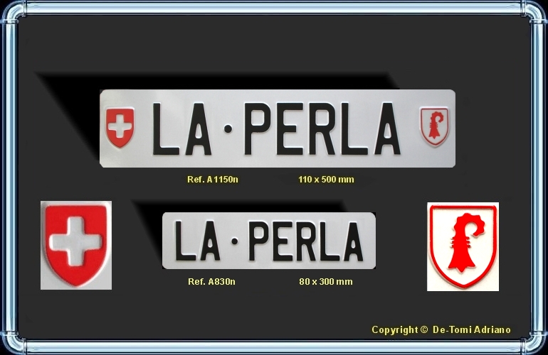 Paire de plaques TUNING BASEL LA PERLA