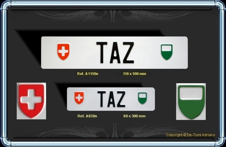 Paire de plaques TUNING TAZ VAUD