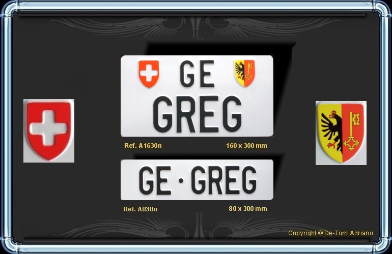 Paire de plaques TUNING GENEVE GREG