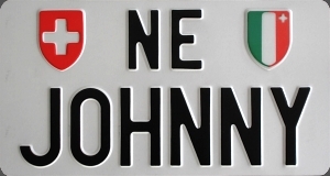Plaque  Neuchtel JOHNNY