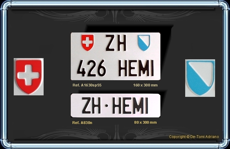 Paire de plaques tuning Zrich 426 HEMI
