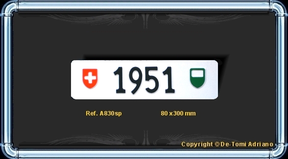 PLAQUE AUTO VAUD 1951