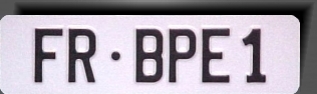BPE1 Plaque minralogique Tuning