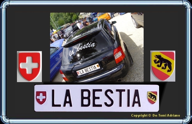 Autoschild "LA BESTIA"