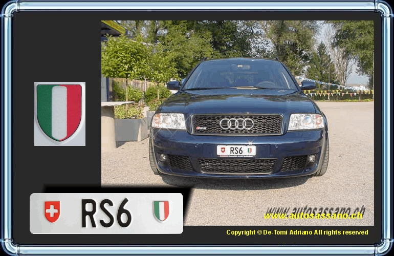 PLAQUE AUDI RS 6 TUNING